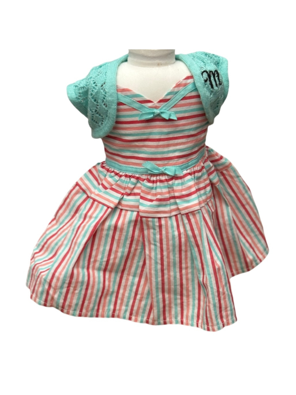 American Girl Maryellen Larkin Meet Dress & Aqua Shrug 18” Doll Outfit